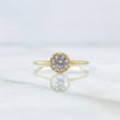 Anillo Solitario Atalaya Circular 1.4gr / T6 1/4 / Oro Amarillo 18K