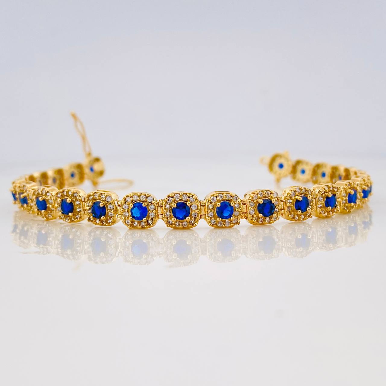 Pulso Halo Tennis 13.3g / 18.05cm / 5.98mm Oro Amarillo 18K