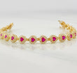 Pulso Tennis Corazon 11.5g / 16.05cm / 6.27mm Oro Amarillo 18K