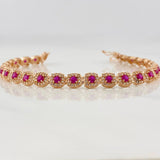 Pulso Halo Tennis 12.95g / 20cm / 6.18mm Oro Rosa 18K