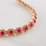 Pulso Halo Tennis 12.95g / 20cm / 6.18mm Oro Rosa 18K