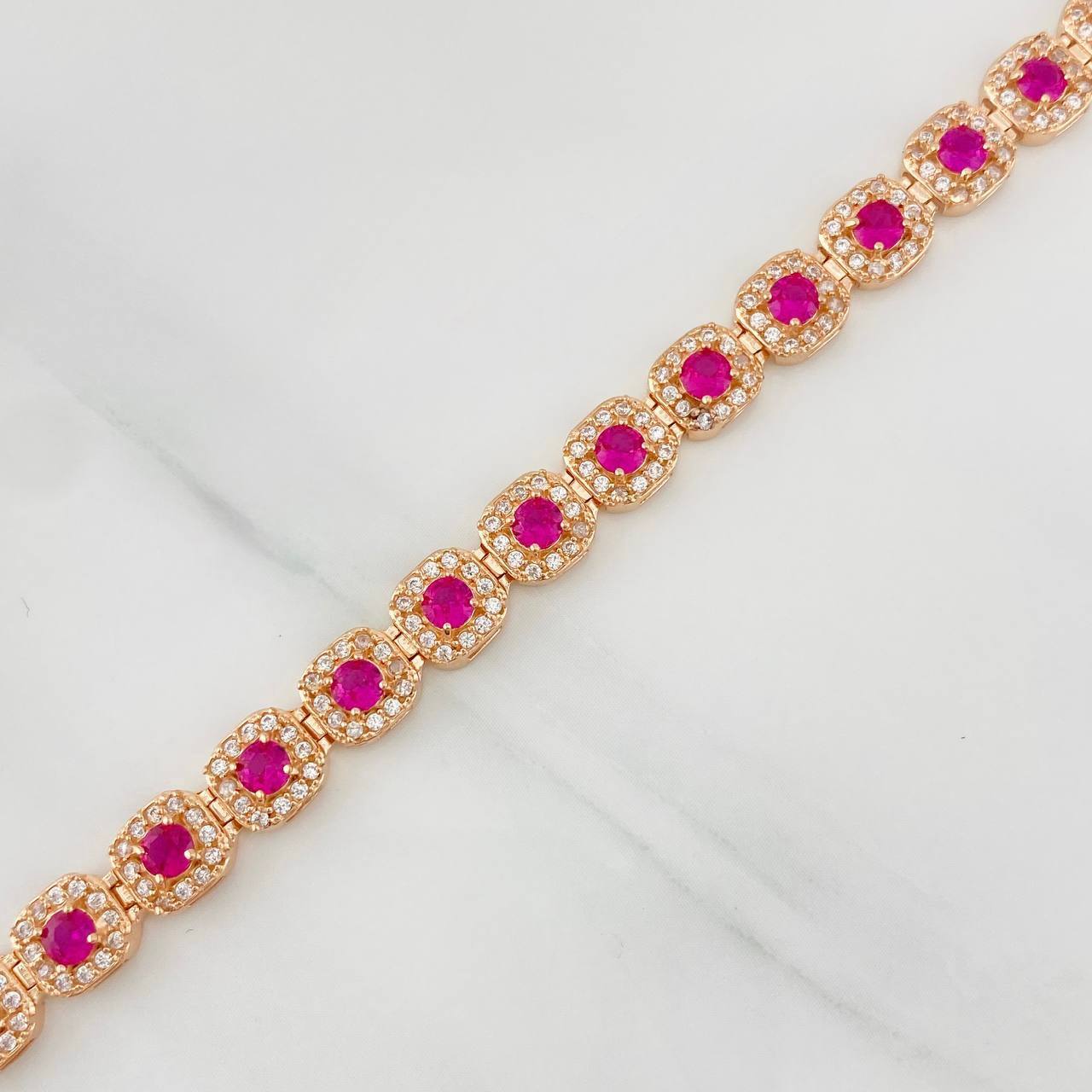 Pulso Halo Tennis 12.95g / 20cm / 6.18mm Oro Rosa 18K