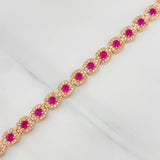 Pulso Halo Tennis 12.95g / 20cm / 6.18mm Oro Rosa 18K