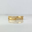 Anillo Rectangulos 2.65gr / T8 3/4 / Circones Blancos Oro Amarillo *