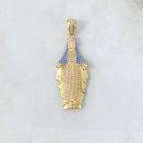 Dije Virgen Milagrosa 8.05gr / 5.3cm / Circones Blancos Azules Dos Oros Amarillo Blanco ©