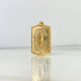 Dije Placa Virgen de Guadalupe 7.1gr / 3.5cm / Circones Blancos Oro Amarillo ©