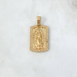 Dije Placa Virgen de Guadalupe 7.1gr / 3.5cm / Circones Blancos Oro Amarillo ©