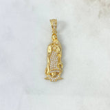 Dije Virgen de Guadalupe 5.3gr / 4cm / Circones Blancos Oro Amarillo ©