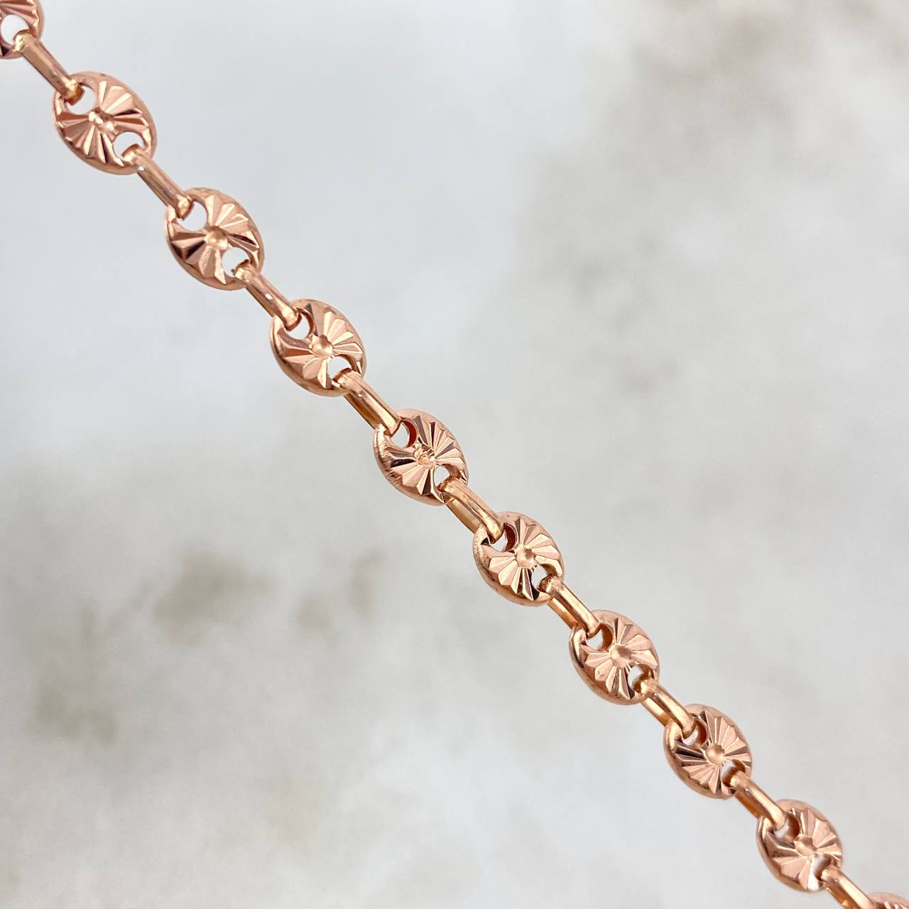 Pulso GC 5.45gr / 21cm / 4.3mm Diamantado Oro Rosa *