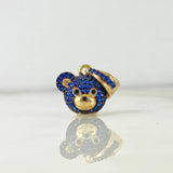 Dije Cabeza De Oso 2.8gr / 2cm / Circones Azules Oro Amarillo *