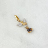 Dije San Miguel Arcángel 1.1gr / 2.5cm / Dos Oros Amarillo Blanco *