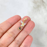 Dije San Miguel Arcángel 1.1gr / 2.5cm / Dos Oros Amarillo Blanco *