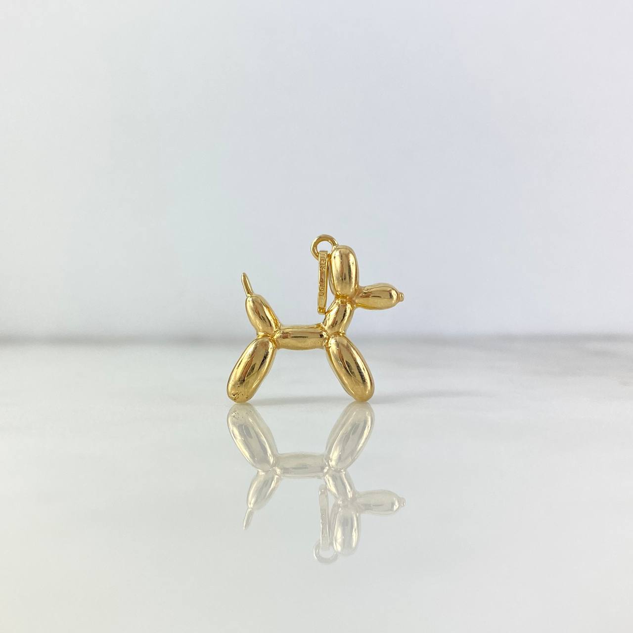 Dije Perro Globo 4.5gr / 2.5cm / Oro Amarillo *