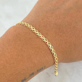 Pulso Cubano 2.3gr / 19cm / 3.2mm Oro Amarillo +1 18K