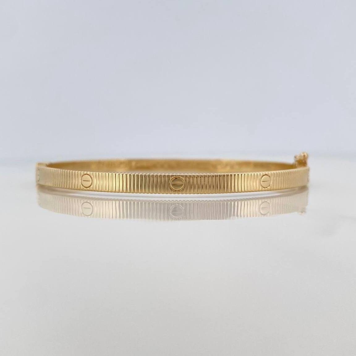 Pulso Aro Tornillo 6.7 g / 19 cm / 4 mm Oro Amarillo 18K