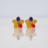 Topos Flor Tricolor 0.65 g / 7.4 mm Oro Rosa 18K