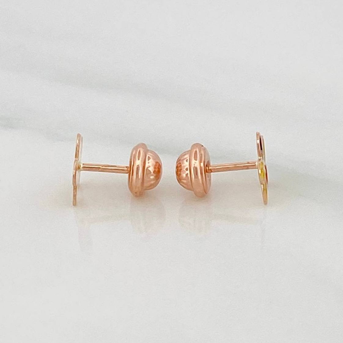 Topos Flor Tricolor 0.65 g / 7.4 mm Oro Rosa 18K