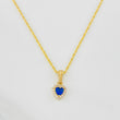 Set Cadena Lazo + Dije Halo Corazon / 1.8g / 45cm Oro Amarillo 18K