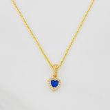Set Cadena Lazo + Dije Halo Corazon / 1.8g / 45cm Oro Amarillo 18K