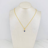 Set Cadena Lazo + Dije Halo Corazon / 1.8g / 45cm Oro Amarillo 18K