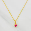 Set Cadena Lazo + Dije Halo Corazon / 1.9g / 50cm Oro Amarillo 18K