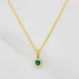 Set Cadena Lazo + Dije Halo Corazon / 1.9g / 50cm Oro Amarillo 18K