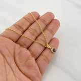 Set Cadena Lazo + Dije Halo Corazon / 1.85g / 45cm Oro Amarillo 18K