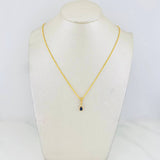 Set Cadena Lazo + Dije Halo Lagrima / 1.95g / 45cm Oro Amarillo 18K