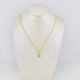 Set Cadena Lazo + Dije Halo Lagrima / 1.65g / 45cm Oro Amarillo 18K