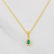 Set Cadena Lazo + Dije Halo Lagrima / 1.6g / 45cm Oro Amarillo 18K