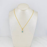 Set Cadena Lazo + Dije Halo Lagrima / 1.95g / 45cm Oro Amarillo 18K
