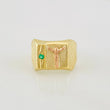 Anillo Cristo 1.9g / T3 1/4 Dos Oros Amarillo Rosa 18K