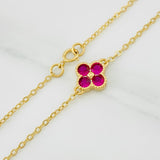 Cadena Aro Seguido Flor 4.65g / 50cm / 1.4mm Oro Amarillo 18K
