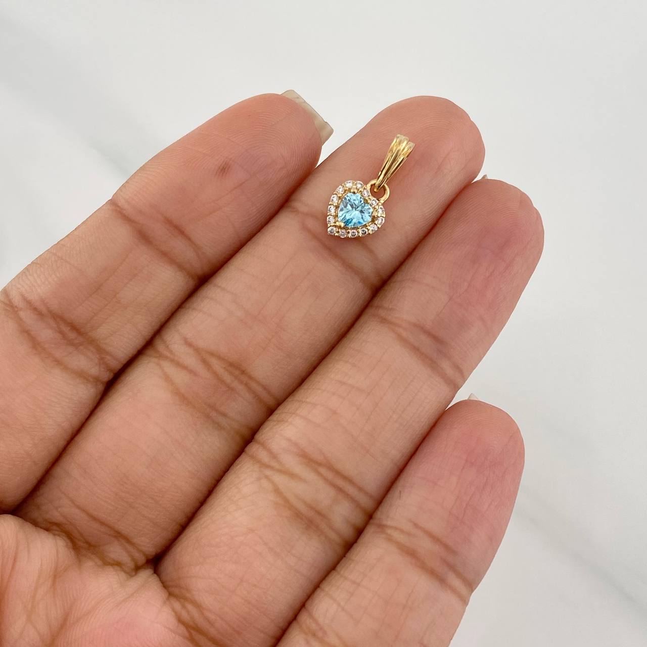 Dije Halo Corazón 0.85g / 1.4cm Oro Amarillo 18K