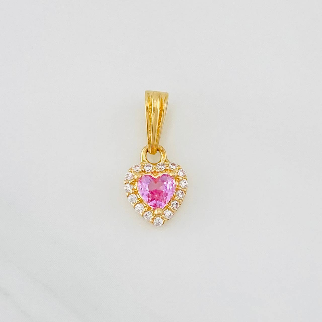 Dije Halo Corazón 0.85g / 1.4cm Oro Amarillo 18K