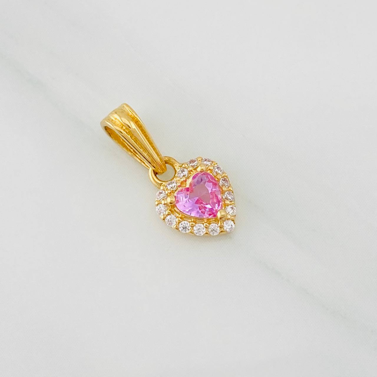 Dije Halo Corazón 0.85g / 1.4cm Oro Amarillo 18K