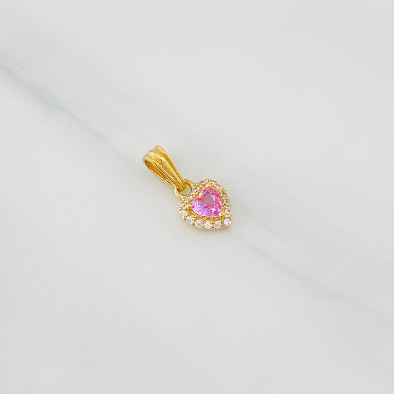 Dije Halo Corazón 0.85g / 1.4cm Oro Amarillo 18K