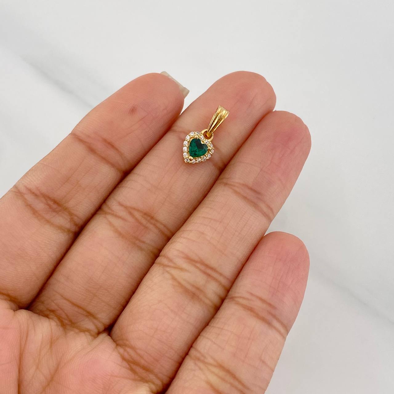 Dije Halo Corazón 0.85g / 1.4cm Oro Amarillo 18K