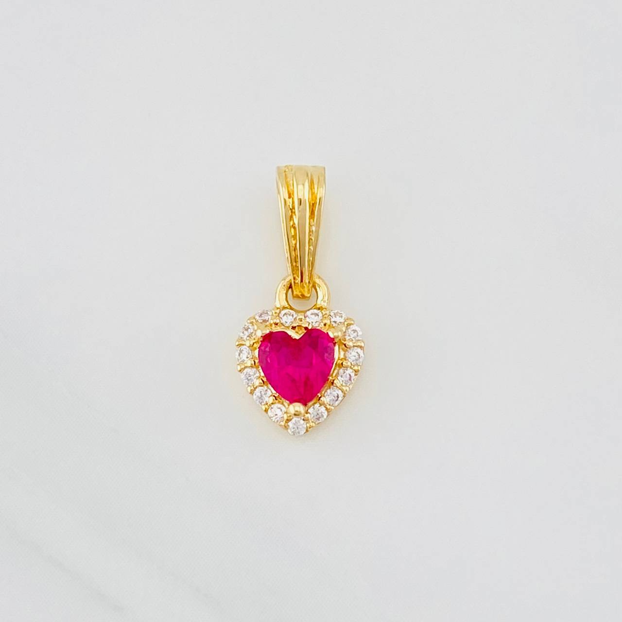 Dije Halo Corazón 0.85g / 1.4cm Oro Amarillo 18K