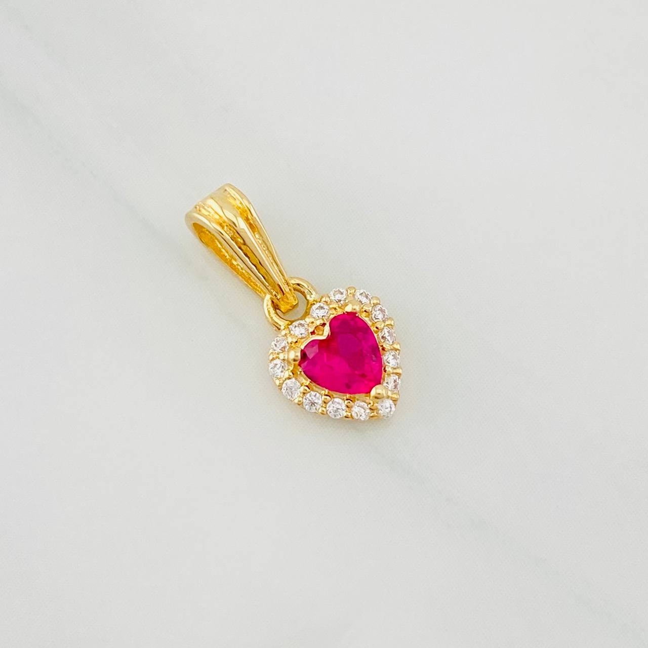 Dije Halo Corazón 0.85g / 1.4cm Oro Amarillo 18K
