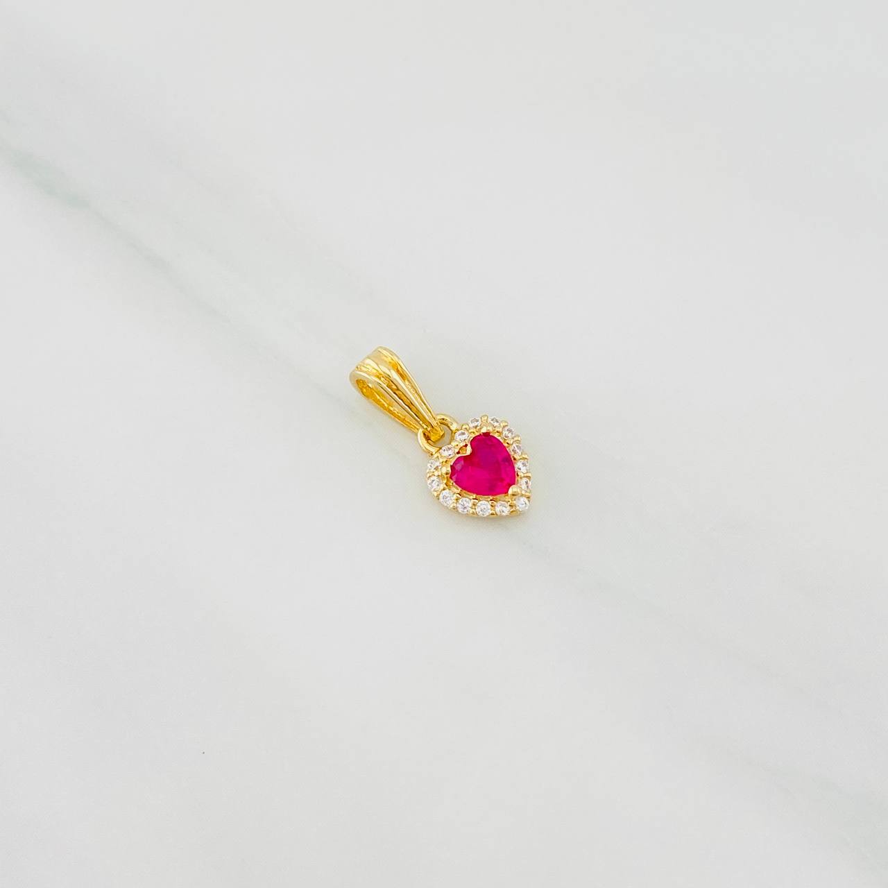 Dije Halo Corazón 0.85g / 1.4cm Oro Amarillo 18K