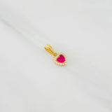 Dije Halo Corazón 0.85g / 1.4cm Oro Amarillo 18K