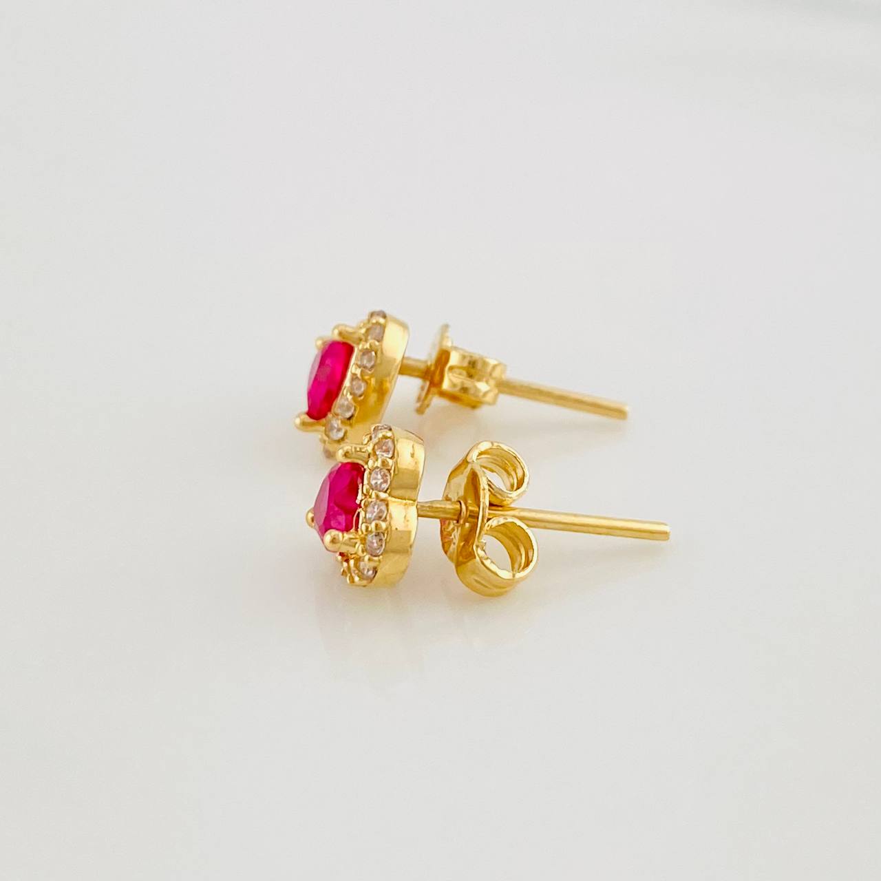 Topos Halo Corazón 1.65g / 7.05mm Oro Amarillo 18K