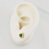 Topos Halo Corazón 1.55g / 7mm Oro Amarillo 18K