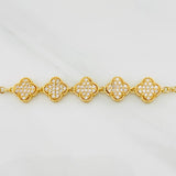 Pulso Modulable Rolo Trébol 4.85g / 17.5cm - 21cm / 2mm Oro Amarillo 18K