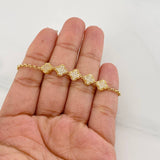 Pulso Modulable Rolo Trébol 4.85g / 17.5cm - 21cm / 2mm Oro Amarillo 18K