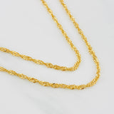 Cadena Singapur 3.05g / 45cm / 1.75mm Oro Amarillo 18K
