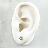 Topos Septima Flor 1gr / 6mm Esmeraldas 22pts Diamante 1pts Oro Amarillo 18K (Joya) ©