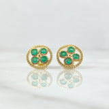 Topos Aro Tetra Mosaical 2.9gr / Esmeraldas 53pts Oro Amarillo 18K (Joya)