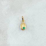 Dije Grano De Café 0.35gr / 1.3cm / Esmeralda 5pts Oro Amarillo 18K (Joya) ©